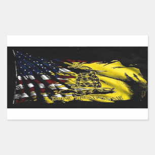 Gadsden-Flagge - Freiheit oder Tod Rechteckiger Aufkleber