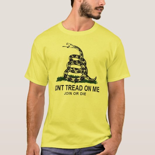 Gadsden-Flagge (Gelb) T-Shirt (Vorderseite)