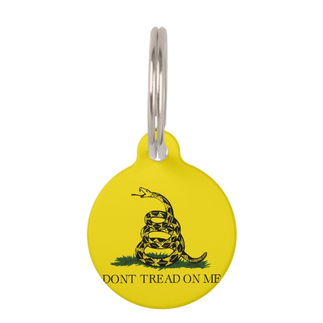 Gadsden-Flagge Haustiermarke (Rückseite)