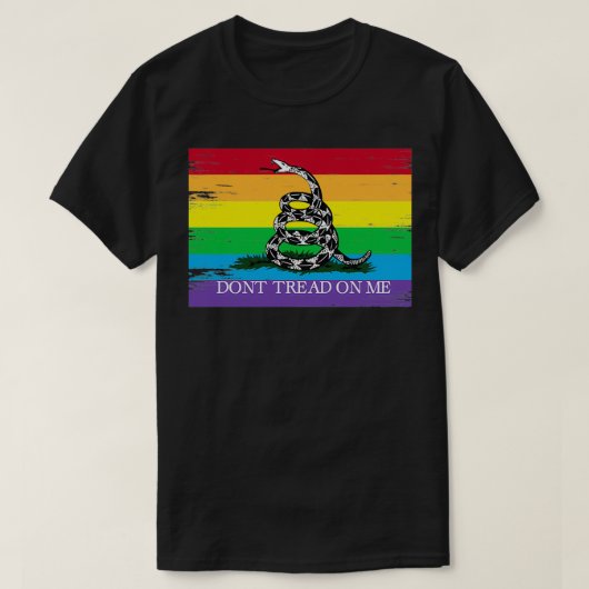 Gadsden Flagge LGBT Donamp39t Tread auf mir Libert T-Shirt (Design vorne)