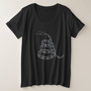 Gadsden-Flagge mit 'Don't tread on me' und Klapper Große Größe T-Shirt