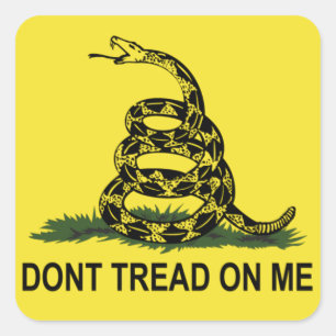 Gadsden-Flagge Quadratischer Aufkleber