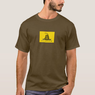 Gadsden-Flagge Schwarz Gelb 'Tritt nicht auf mich' T-Shirt