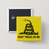 Gadsden-Flagge treten nicht auf mir Button (Vorne & Hinten)