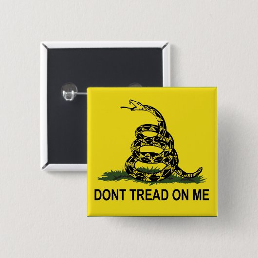 Gadsden-Flagge treten nicht auf mir Button (Vorne & Hinten)