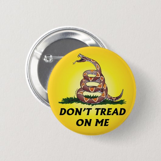 GADSDEN-FLAGGE TRETEN NICHT AUF MIR BUTTON (Vorne & Hinten)