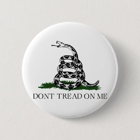 Gadsden-Flagge "treten nicht auf mir " Button (Vorderseite)