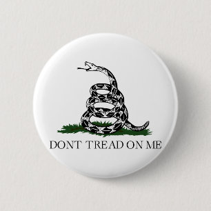 Gadsden-Flagge "treten nicht auf mir " Button
