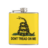 Gadsden-Flagge treten nicht auf mir Flachmann (Vorderseite)