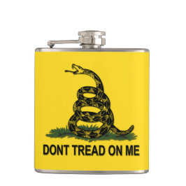 Gadsden-Flagge treten nicht auf mir Flachmann