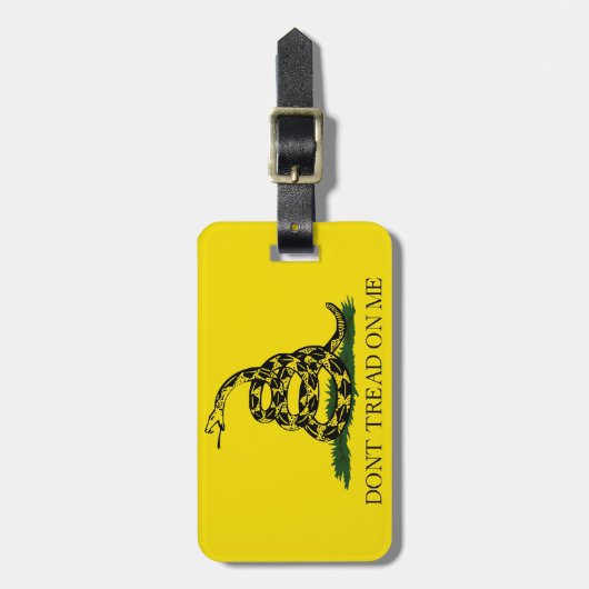 Gadsden-Flagge - treten Sie nicht auf mir Gepäckanhänger (Vorderseite vertikal)