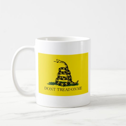 Gadsden-Flagge - treten Sie nicht auf mir - Kaffeetasse (Links)