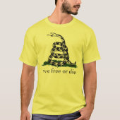 Gadsden-Flaggen-lebhaftfreies oder die T-Shirt (Vorderseite)