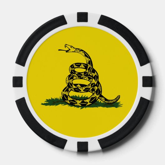 Gadsden-Flaggenvariante Pokerchips (Vorderseite)