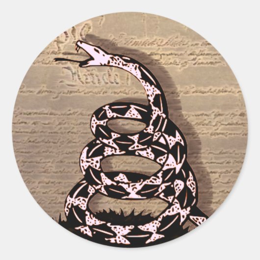 Gadsden Snake Sticker (Vorderseite)
