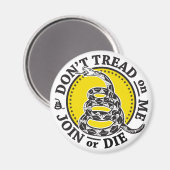 Gadsden Snake Wappen Magnet (Vorderseite/Rückseite)