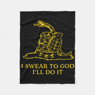 Gadsden Snek-Schlangenflagge Don't Tread Parodie G Fleecedecke