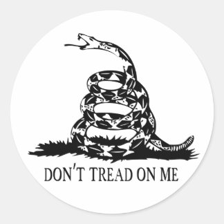 Gadsden - Treten Sie mir nicht groß zu Runder Aufkleber