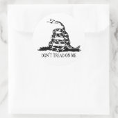 Gadsden - Treten Sie mir nicht groß zu Runder Aufkleber (Tasche)