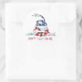 Gadsden - Treten Sie mir nicht rot, weiß und blau  Runder Aufkleber (Tasche)