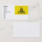 Gadsden-Visitenkarte Visitenkarte (Vorne/Hinten)