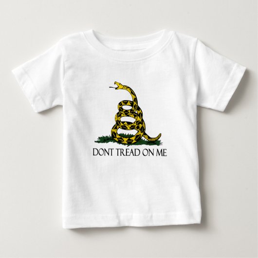 Gadsdenflagge, gelber Hintergrund Baby T-shirt (Vorderseite)
