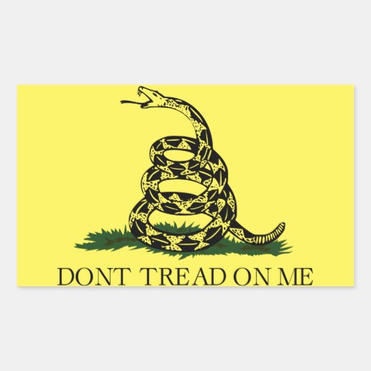 Gadsen Flag, nicht auf mich schaukeln, Aufkleber (Vorderseite)