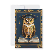 Gaduation wünscht Owl Wear Abschluss Hat