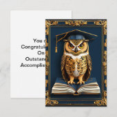 Gaduation wünscht Owl Wear Abschluss Hat Einladung (Vorne/Hinten)