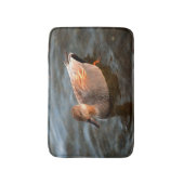 Gadwall Duck Drake am See Badematte (Vorderseite Vertikal)