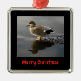 Gadwell Duck Frohe Weihnachten Gerahmte Metallverz Ornament Aus Metall