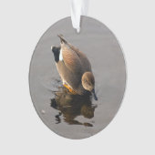 Gadwell Duck und Reflektion Weihnachten zweiseitig Ornament (Vorderseite)