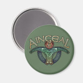 Gaelic Angel Round Magnet (Vorderseite/Rückseite)