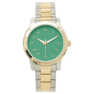 Gaelic Green und Gold Armbanduhr