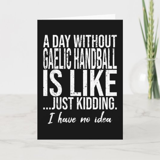 Gaelic Handball funny gift idea Karte (Vorderseite)