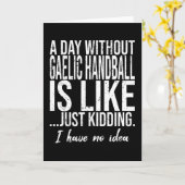 Gaelic Handball funny gift idea Karte (Gelbe Blume)