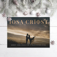 Gaelic Íosa Críost Cross Foto Weihnachtskarte
