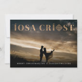 Gaelic Íosa Críost Cross Foto Weihnachtskarte Feiertagskarte (Vorderseite)