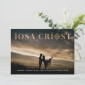 Gaelic Íosa Críost Cross Foto Weihnachtskarte Feiertagskarte (Stehend Vorderseite)