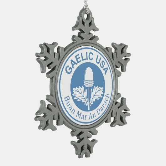 GaelicUSA Snowflake Charm Schneeflocken Zinn-Ornament (Links)