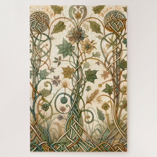 Gaelische Hütte Keltischer Kern Verzauberter Garte Puzzle (Vertikal)