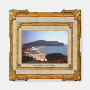 Gaeta Beach Vintage Rahmen Magnet