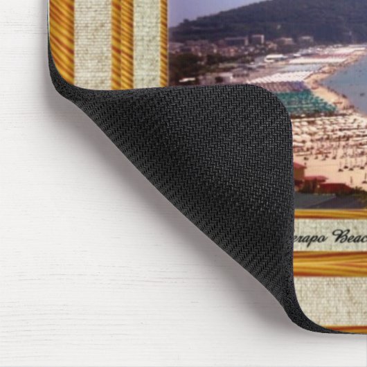 Gaeta Beach Vintager Rahmen Mousepad (Ecke)