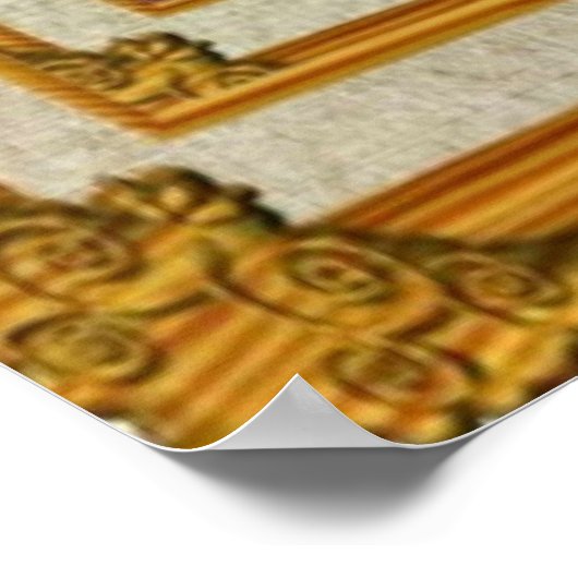 Gaeta Beach Vintager Rahmen Poster (Ecke)