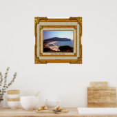 Gaeta Beach Vintager Rahmen Poster (Küche)