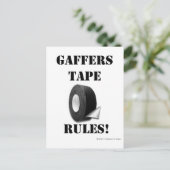 Gaffers Tape Rules Postkarte (Stehend Vorderseite)