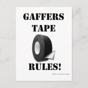 Gaffers Tape Rules Postkarte