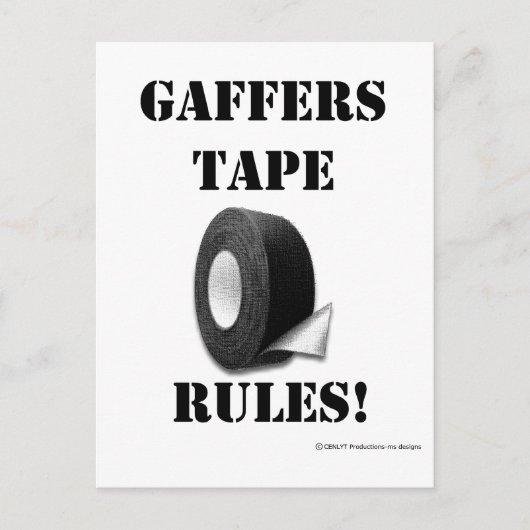 Gaffers Tape Rules Postkarte (Vorderseite)