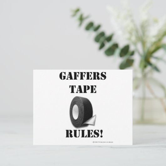 Gaffers Tape Rules Postkarte (Stehend Vorderseite)