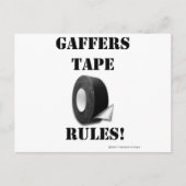 Gaffers Tape Rules Postkarte (Vorderseite)